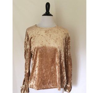 MelloDay Mustard Colored Velvet Shirt